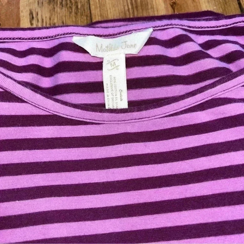 Matilda Jane round of applause stretch striped long sleeve scoop neck shirt - Picture 5 of 8